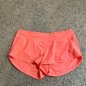 Lulu Lemon Speed up shorts in sunset